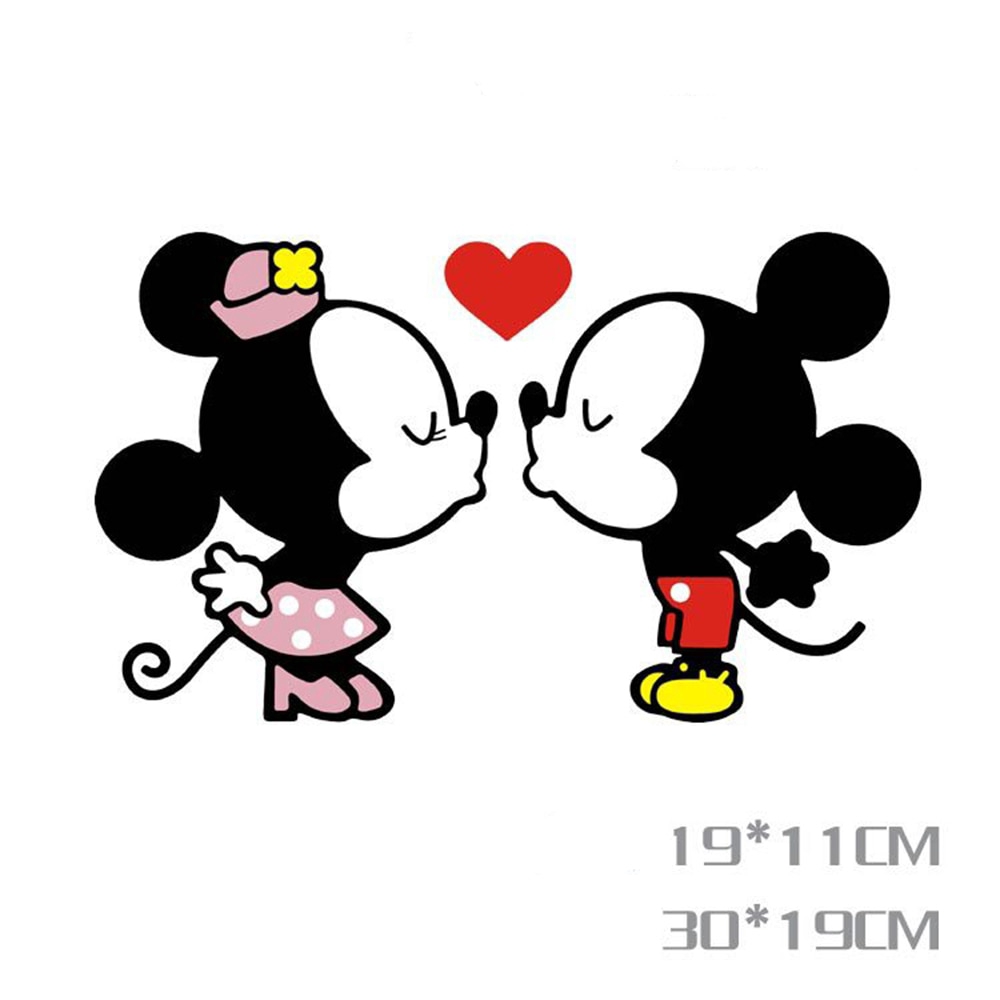Miếng Dán Trang Trí Xe Hơi Hình Chuột Mickey Minnie Vui Nhộn