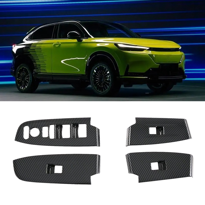 Khung Viền Công Tắc Nâng Cửa Kính Xe Hơi Bằng ABS Sợi Carbon Cho Honda E: Ns1 ENS1 2022
