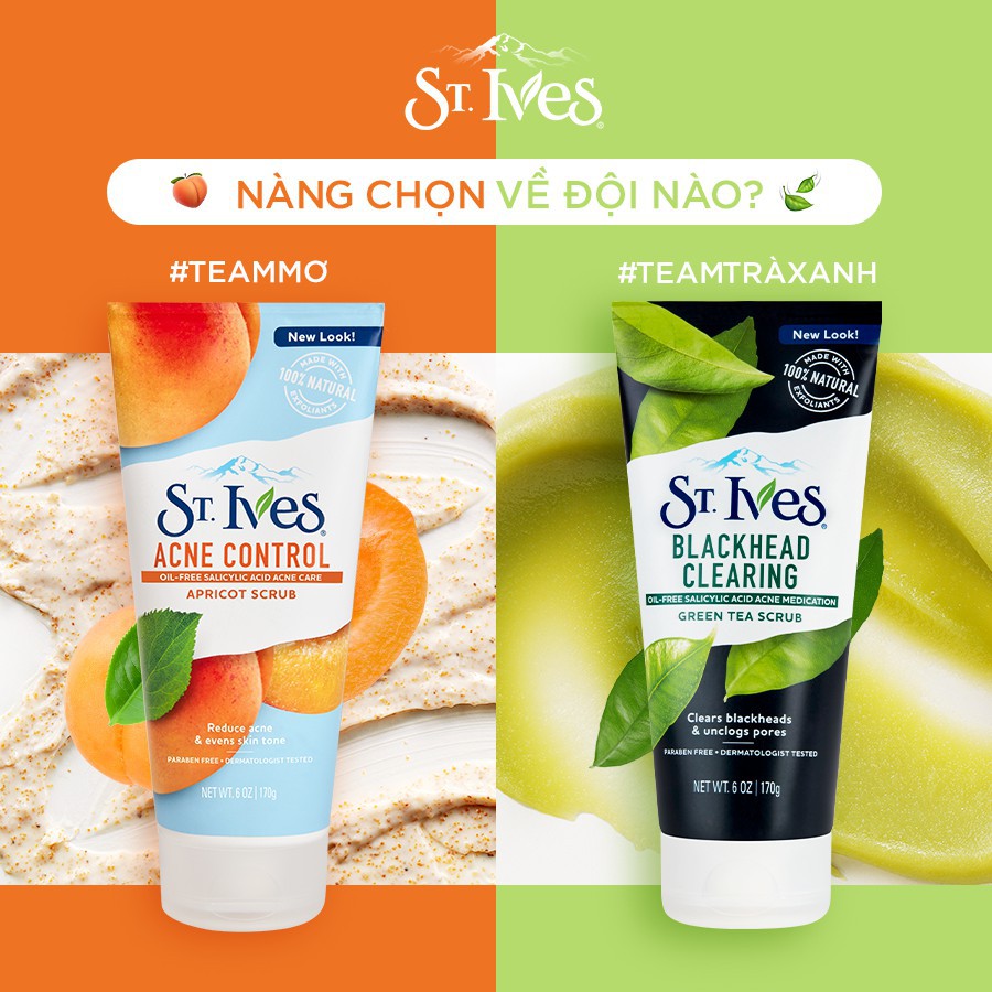Sữa Rửa Mặt St.Ives  Tẩy Tế Bào Chết Dịu Nhẹ 170g - Skinfa