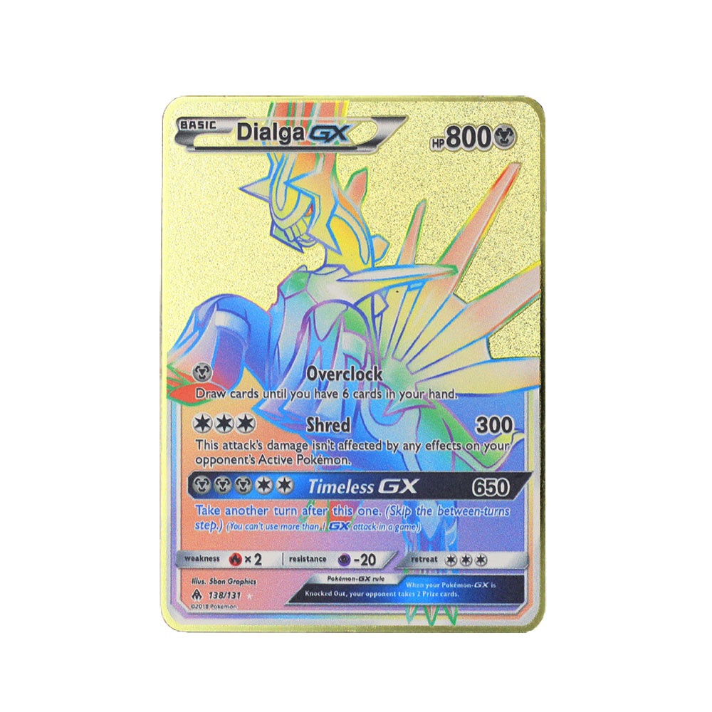 Thẻ Pokemon tiếng Anh bằng kim loại 10000hp arceus vmax yu gi oh pikachu charizard