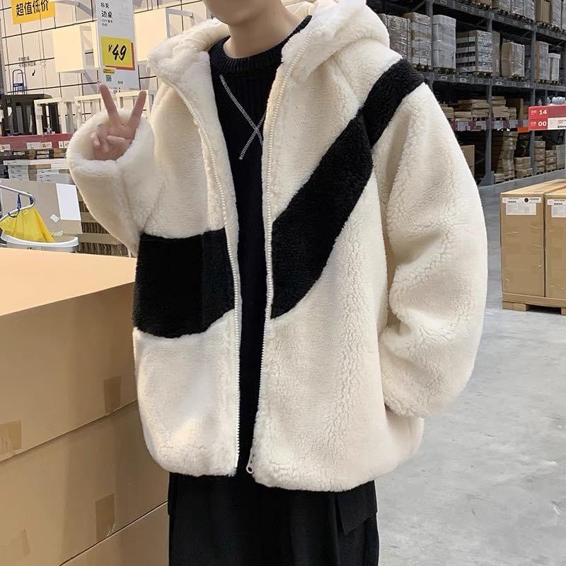 Áo Khoác Lông Cừu Cao Cấp - Áo Khoác Lông Cừu Fom Dáng Unisex Dày Dặn Không Xù Lông