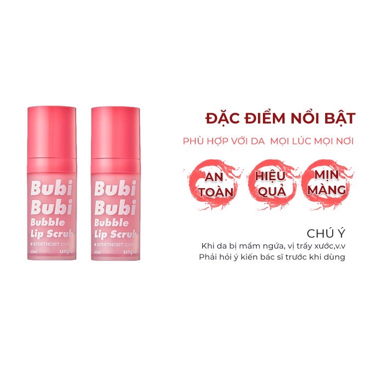 Tẩy Da Chết Sủi Bọt Thải Độc Môi Bubi Bubi Bubble Lips Crub