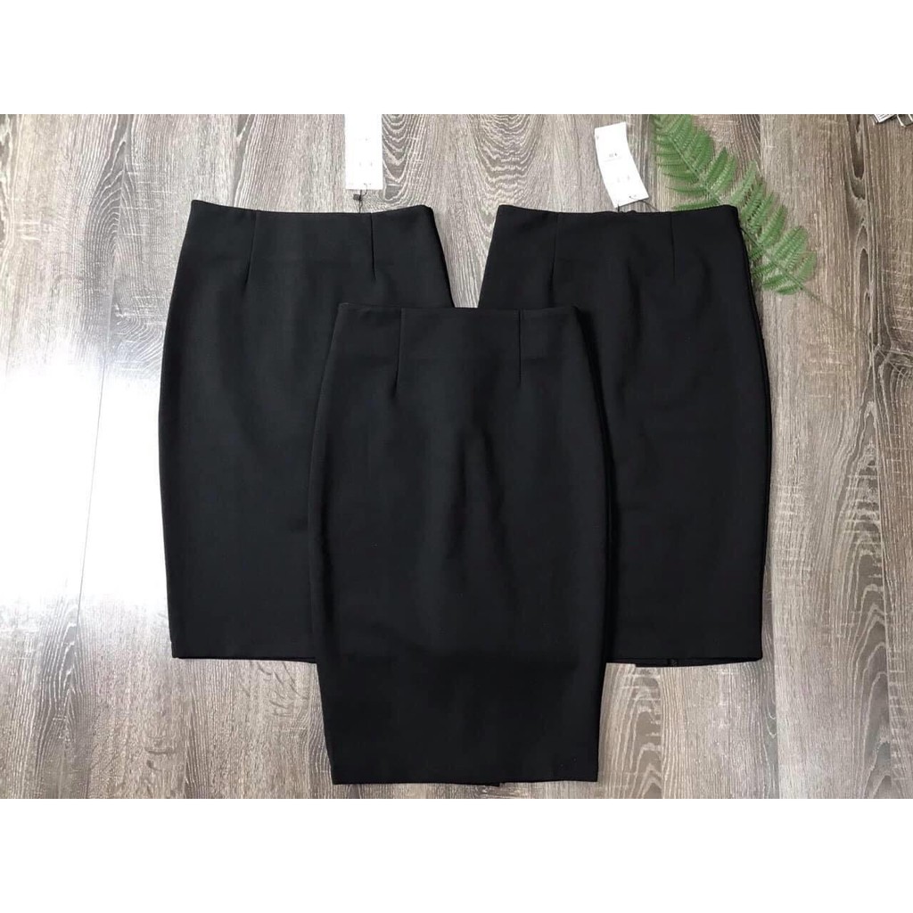 Chân váy bút chì đen xẻ sau chất umi đanh - co giãn dàng dài Z a R a | BigBuy360 - bigbuy360.vn