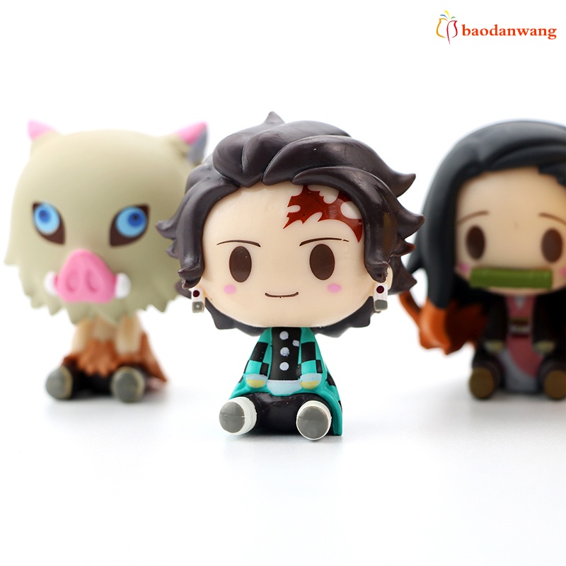 Set 4 mô hình nhân vật anime Demon Slayer Kimetsu No Yaiba dễ thương