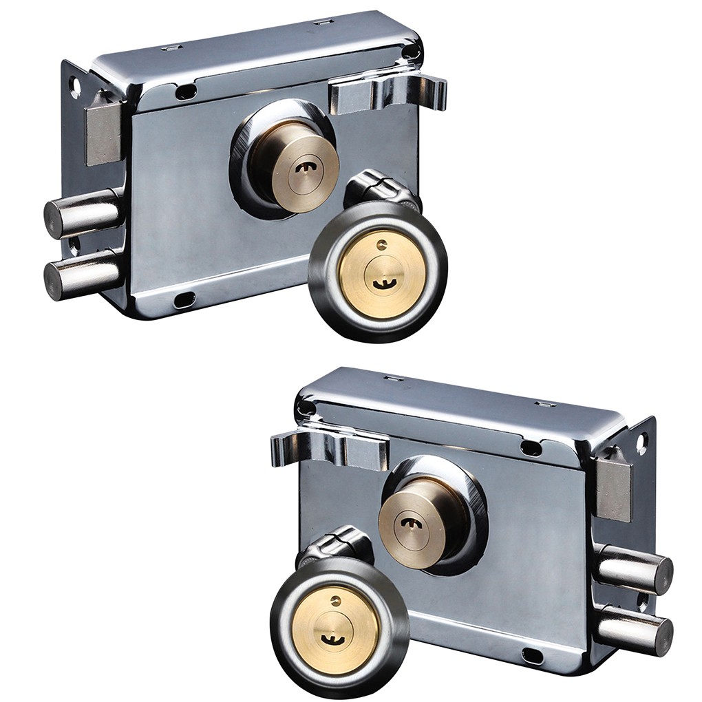 Exterior Iron Door Locks Security Anti-theft Lock Multiple Insurance Lock Wood Gate Lock Hardware