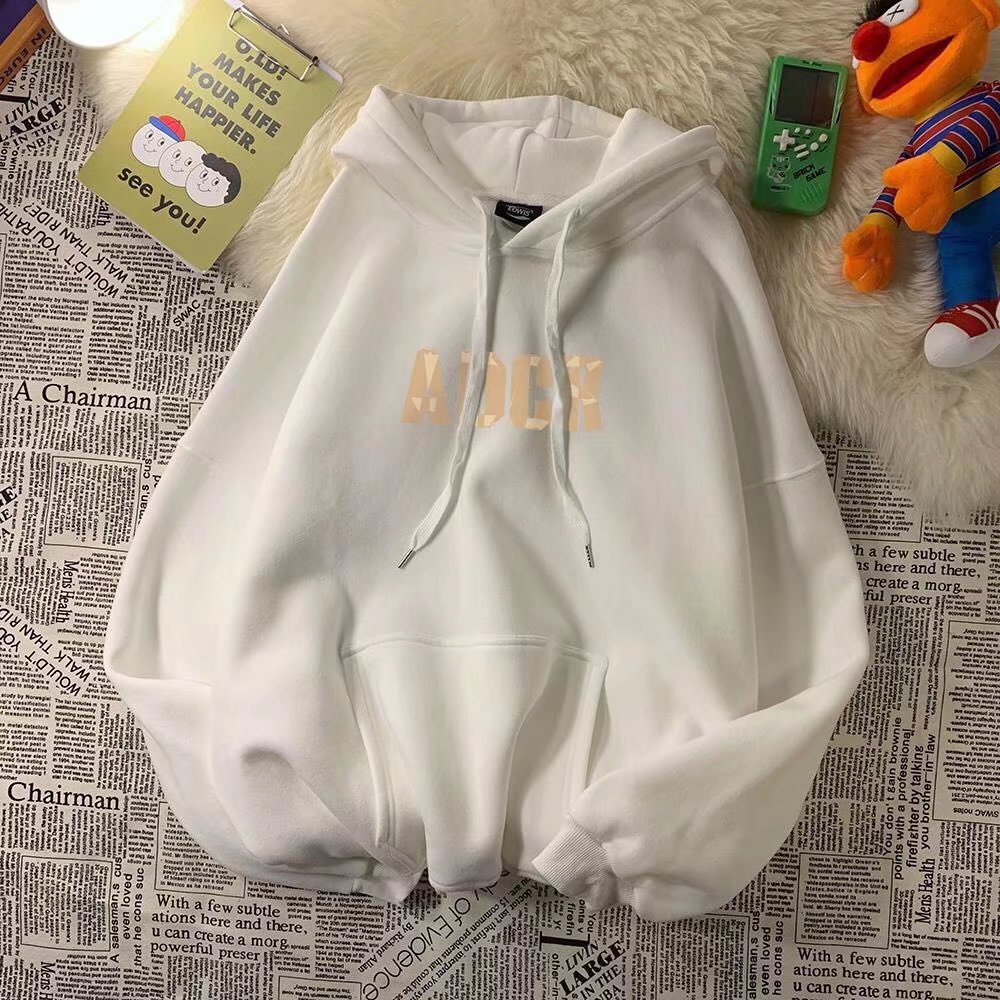 Áo hoodie Dáng Rộng In Chữ Phong Cách Hip Hop Đường Phố Nhật Bản Cá Tính Cho Nam Cỡ M-5XL