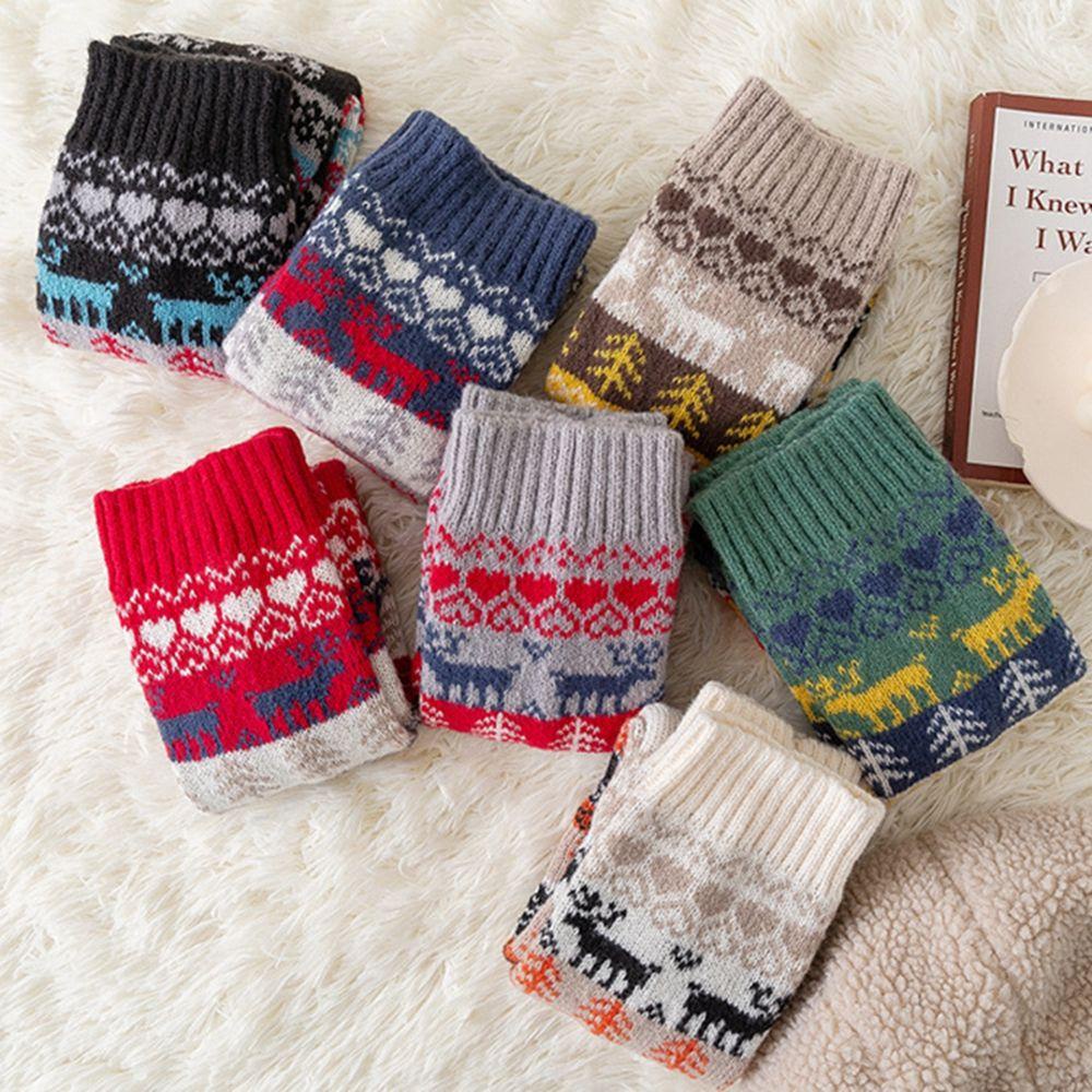 Vỏ Bọc Giày Dệt Kim Giữ Ấm Chân Họa Tiết Kẻ Sọc Phong Cách Lolita Giáng Sinh Cho Nữ