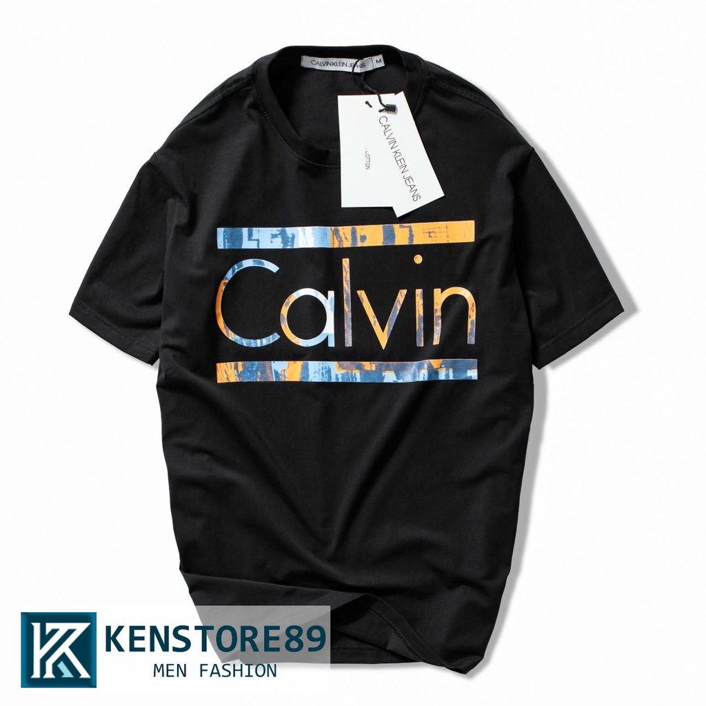 Áo thun nam cổ tròn phong cách CAVIN COLORS vải cotton KENSTORE89 ATV220