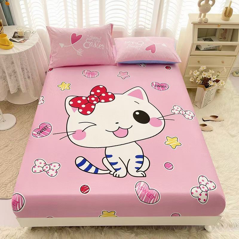 Bộ ga gối cotton 3d hoạt hình cho bé yêu , Ga Gối cotton chất vải mềm mịn giá rẻ