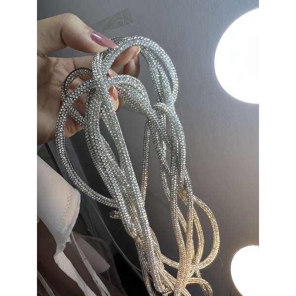 Dây đá phụ kiện trang trí tạo kiểu tóc (1 mét)