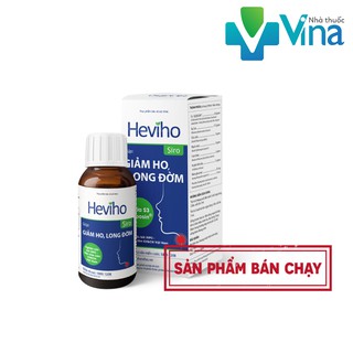 Siro Heviho - Hỗ trợ giảm ho, đau rát họng, long đờm