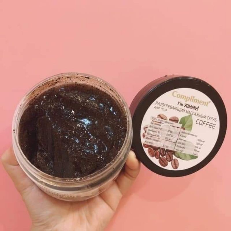 Tẩy tế bào chết body Compliment cafe và quế siêu Thơm 300g - hàng Nga