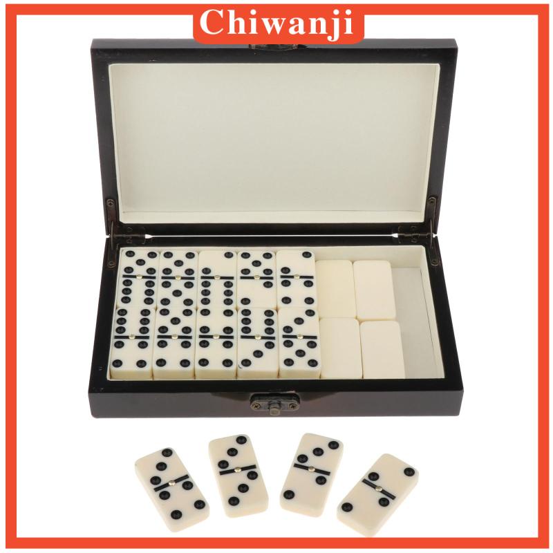 [CHIWANJI]RETRO DOMINO SET 28 PIECES TABLE GAME WITH WOOD CASE FOR KIDS 2-4 PLAYERS