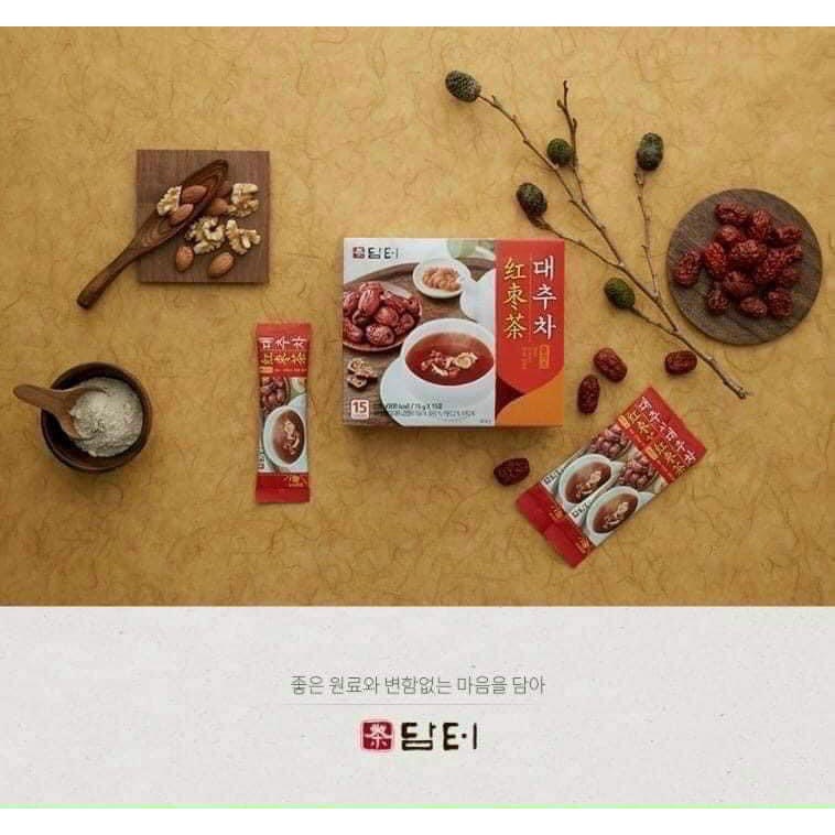 Trà Táo Đỏ, Óc Chó, Hạnh Nhân Damtuh Hàn Quốc, Bổ máu, Chống Lão Hóa, Đẹp Da, Giảm Cholesterol, An Thần Giảm Căng Thẳng