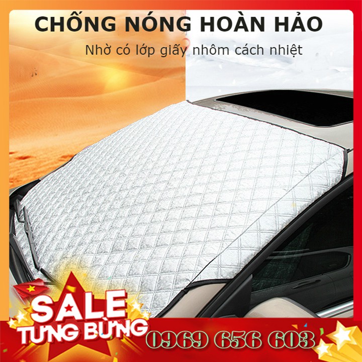 Bạt phủ xe, Bạt che nắng kính lái ô tô 3 lớp chống nóng 1m x 1m47 - SLC.VN