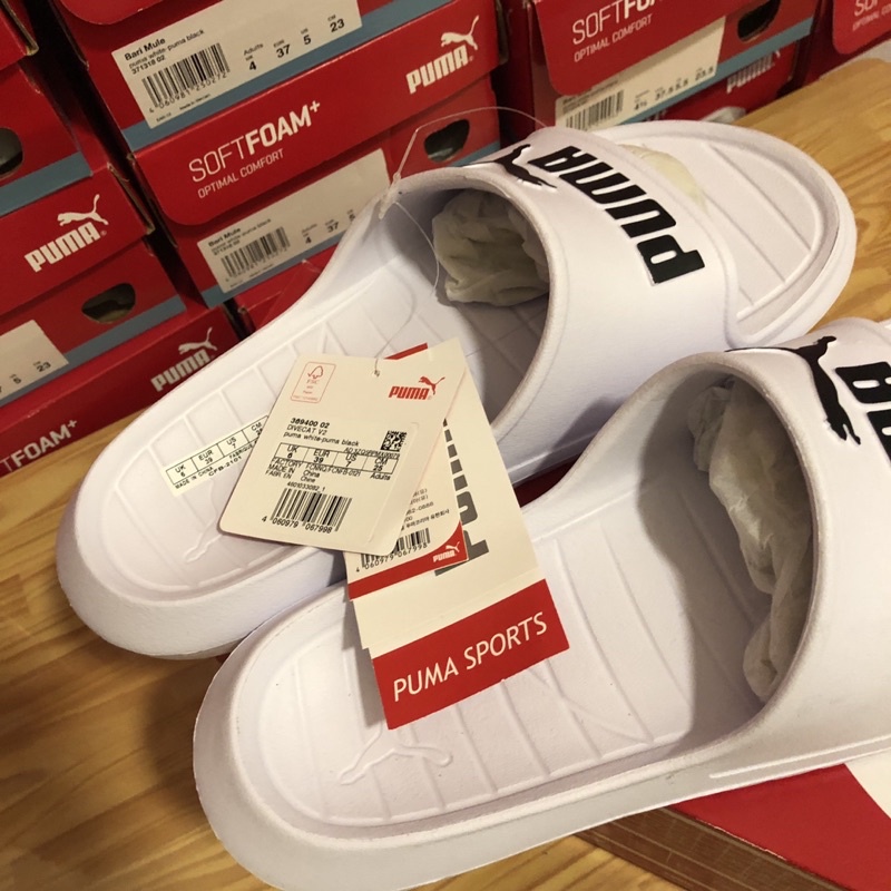 Dép Puma Divecat V2 - White 369400 02 Hàn Quốc
