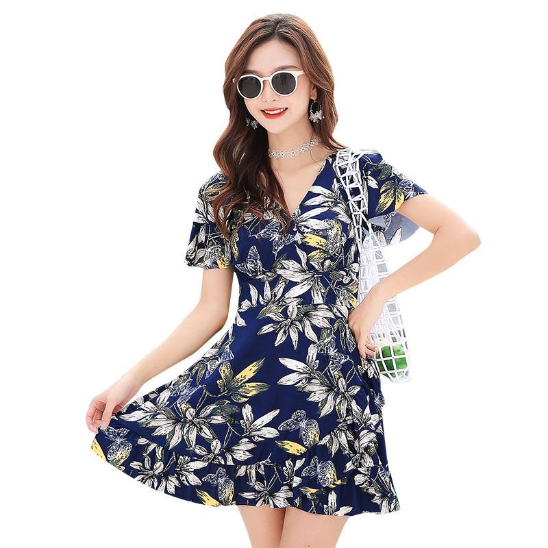 Kết nối đồ bơi, đồ bơi thời trang in, áo tắm nữ bảo thủ Hàn Quốc mỏng | BigBuy360 - bigbuy360.vn