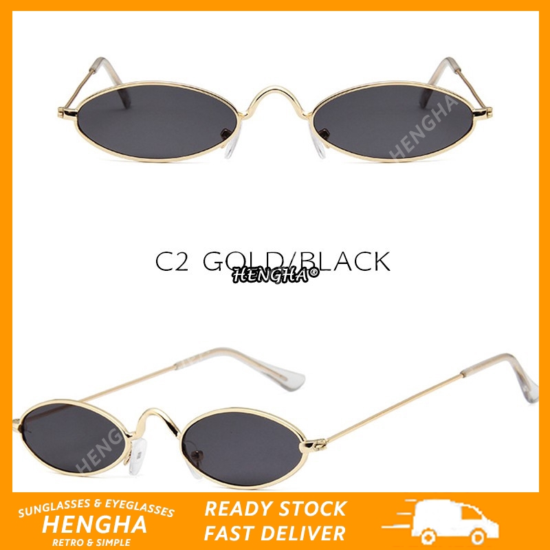 🆕Hengha🆕Kính Mát Gọng Kim Loại Phong Cách Retro Hàn Quốc