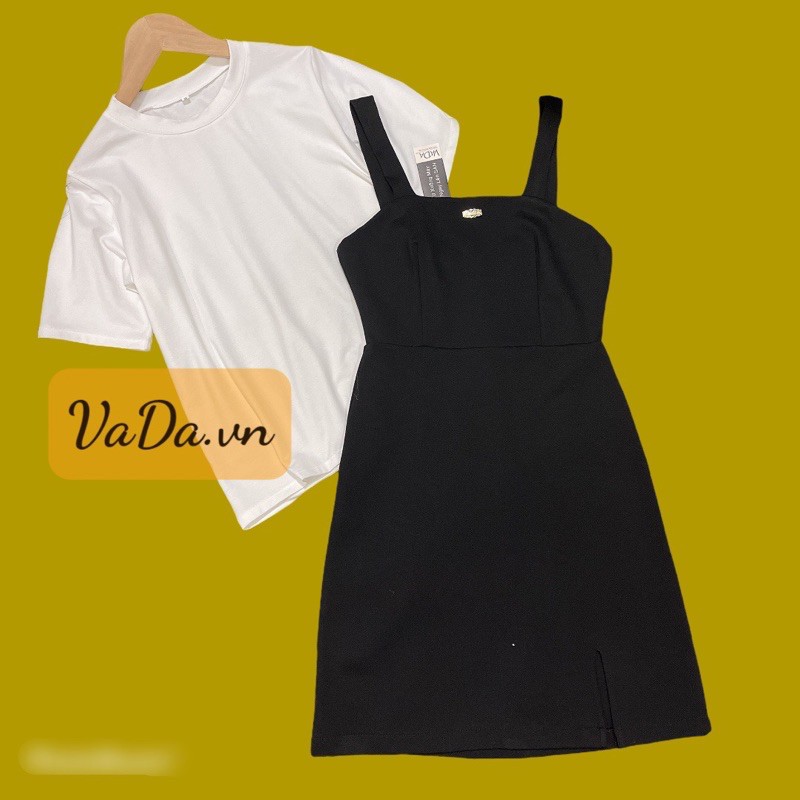 Set đồ bộ áo thun + Đầm boddy 2 dây tag khách tách ra mix rất xinh dễ thương - Thời trang VADA -S500 | BigBuy360 - bigbuy360.vn