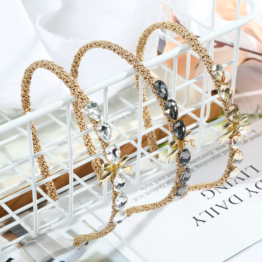 Cài tóc bằng hợp kim hình nơ đính đá xinh xắn thời trang cho nữ