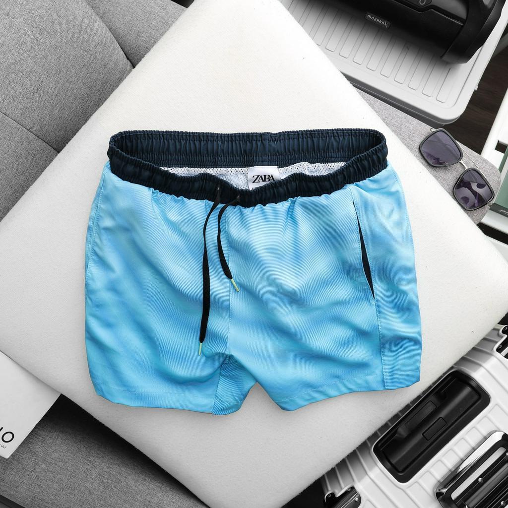 Quần short đi biển chất dù mỏng nhẹ lót lưới , Quần đùi đi biển unisex - 3bros