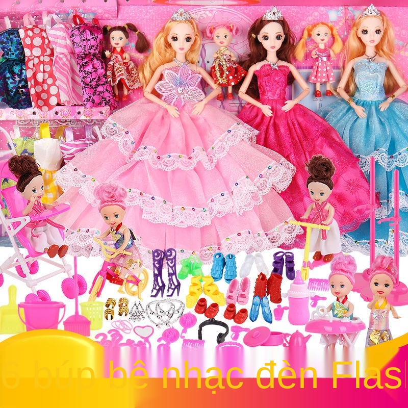 ✢✻Barbie Búp bê Barbie có khớp có thể di chuyển nói bộ đồ lớn đồ chơi cho bé gái hơn 10 tuổi công chúa búp bê