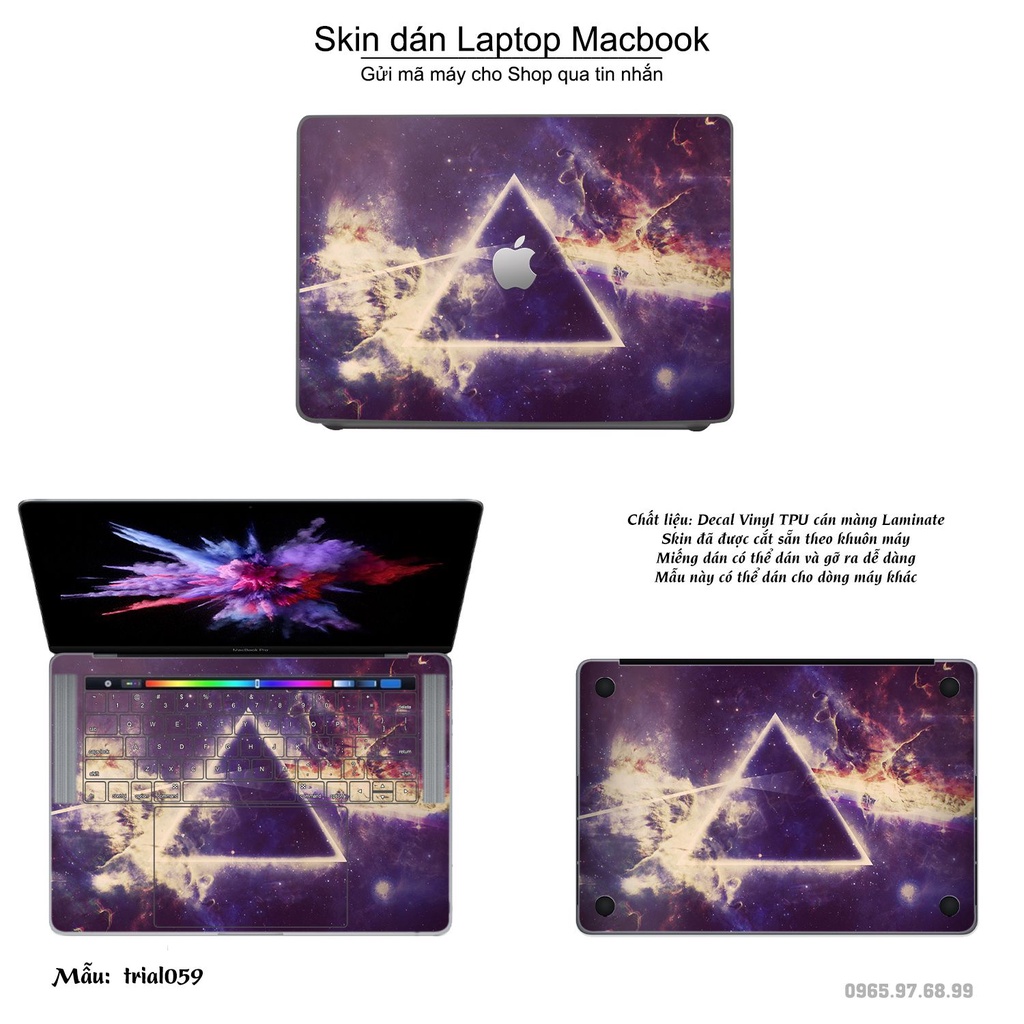 Skin dán Macbook mẫu Đa giác (đã cắt sẵn, inbox mã máy cho shop)