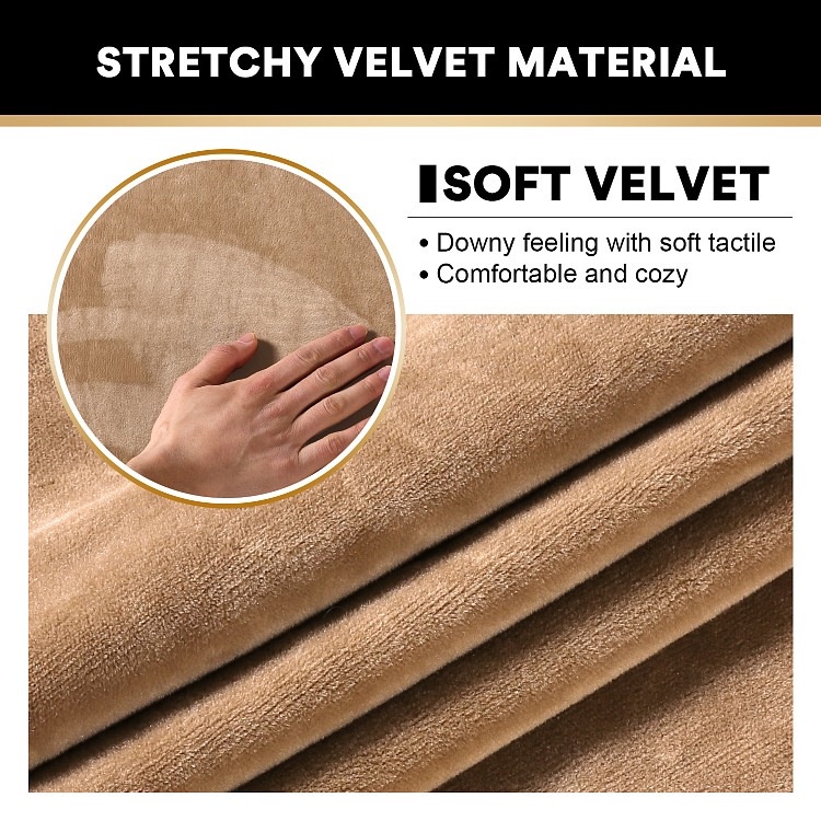 Bộ 2 vỏ bọc tay vịn ghế sofa bằng vải nhung co giãn trang trí nội thất nhà cửa