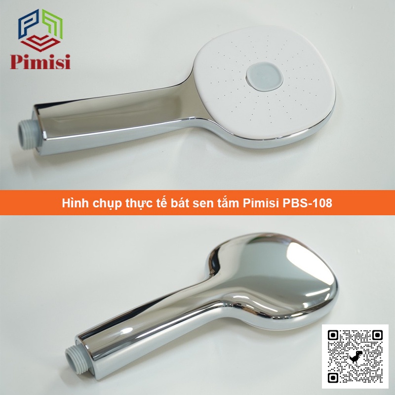 Bát Sen Tắm Của Vòi Tắm Hoa Sen Nóng Lạnh Pimisi PBS-108 Với Tay Sen Bằng Nhựa - Tăng Áp Tiết Kiệm Nước | Chính Hãng