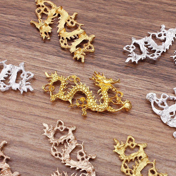 1 cặp rồng đúc 58*30mm nguyên liệu làm trâm làm trang sức cổ trang