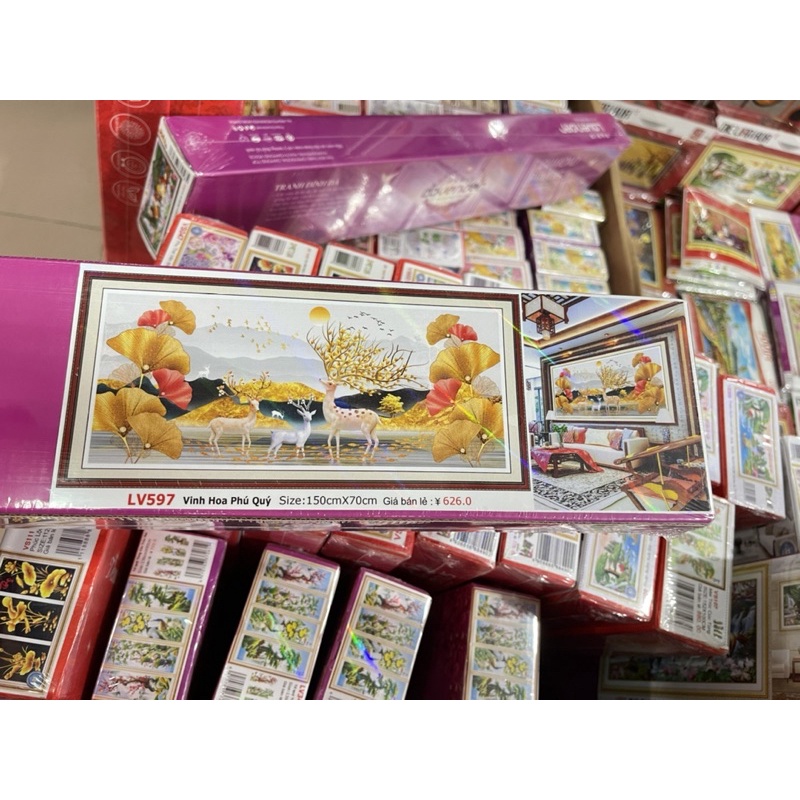 Tranh Đính Đá Vinh Hoa Phú Quý - Lv596,Lv597