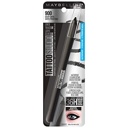 Maybelline New York Tattoostudio Waterproof, Long Wearing, Eyeliner Pencil Makeup, Deep Onyx