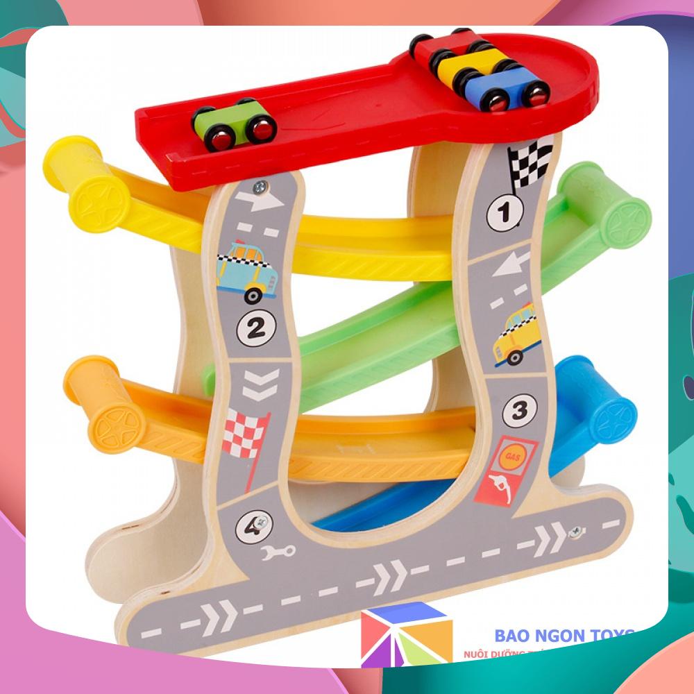 BỘ ĐỒ CHƠI ĐƯỜNG ĐUA NHIỀU TẦNG THẢ Ô TÔ CHO BÉ - BAO NGON TOYS - DG95