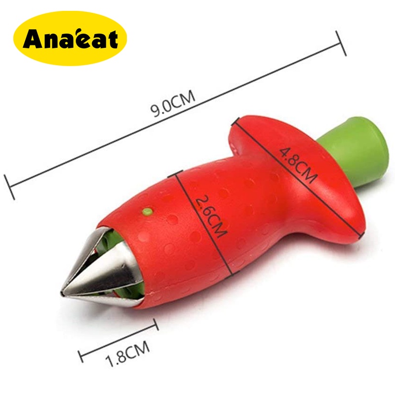 Dụng cụ lấy cuống dâu tây ANAEAT bằng thép không gỉ tiện lợi sáng tạo 9 × 4.8cm