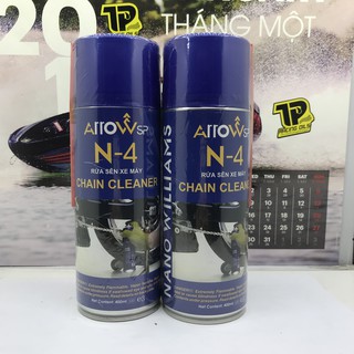 Conbo 2 chai CHAI XỊT  RỬA SÊN XE MÁY ARROW N-4 CHAIN CLEANER 400ml