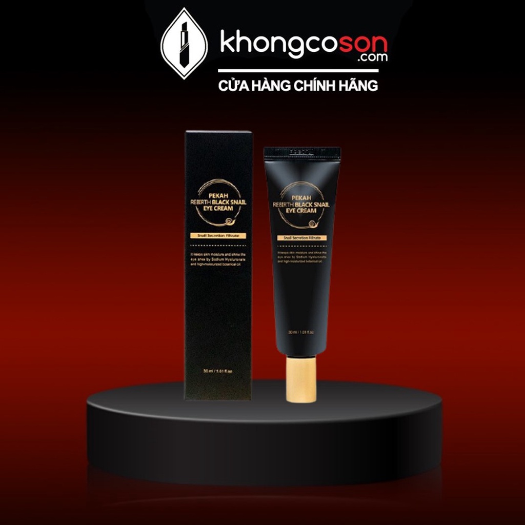 Kem Dưỡng Mắt Ốc Sên Giảm Quầng Thâm Mắt PEKAH Rebirth Black Snail Eye Cream Hàn Quốc 30ml - Khongcoson