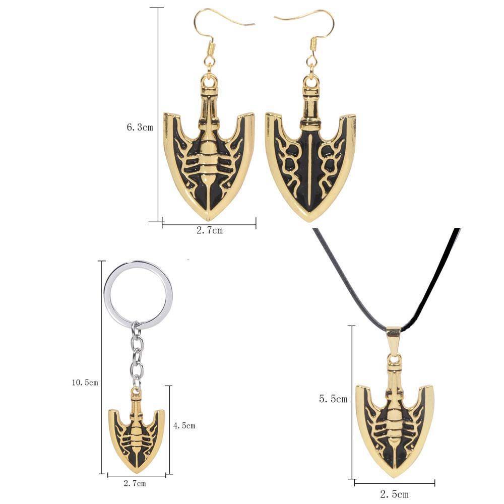 IVORY JOJO Bizarre Adventure Necklace Punk Simple Women Fans Gifts Stand-in Awakening Alloy Cosplay Key Chain
