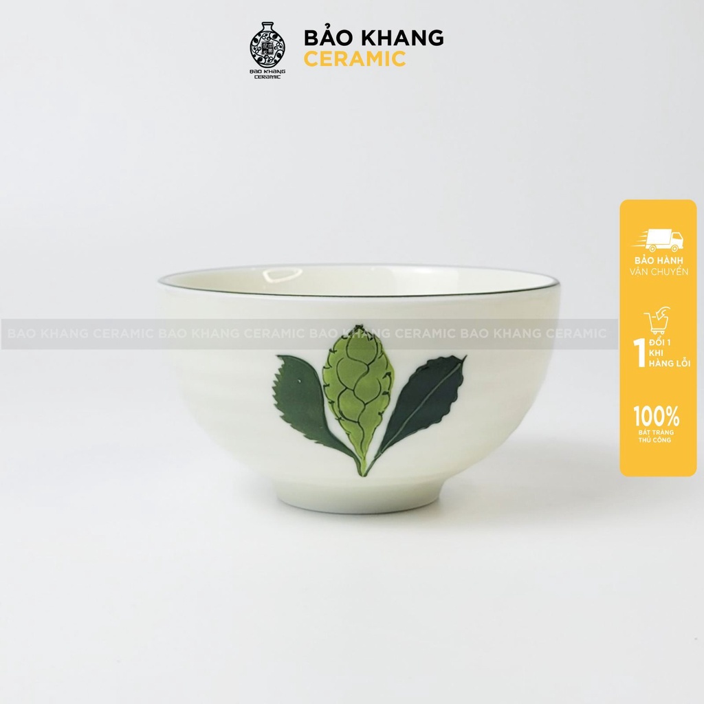 Chén sứ - bát ăn dặm họa tiết vẽ tay thủ công Gốm Sứ Bát Tràng