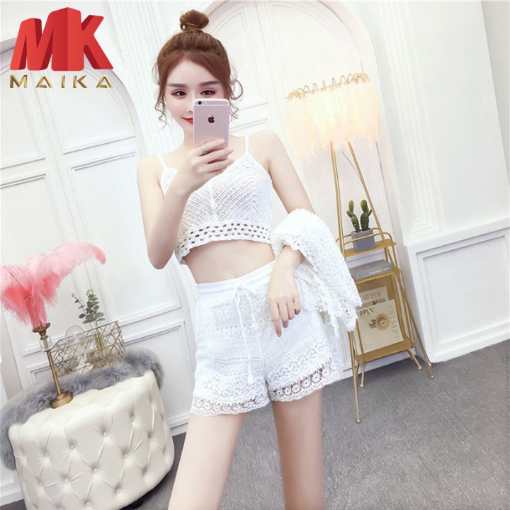 Áo Khoác Lưới Đi Biển MK MAIKA mẫu lưới mới MKF007 Trắng