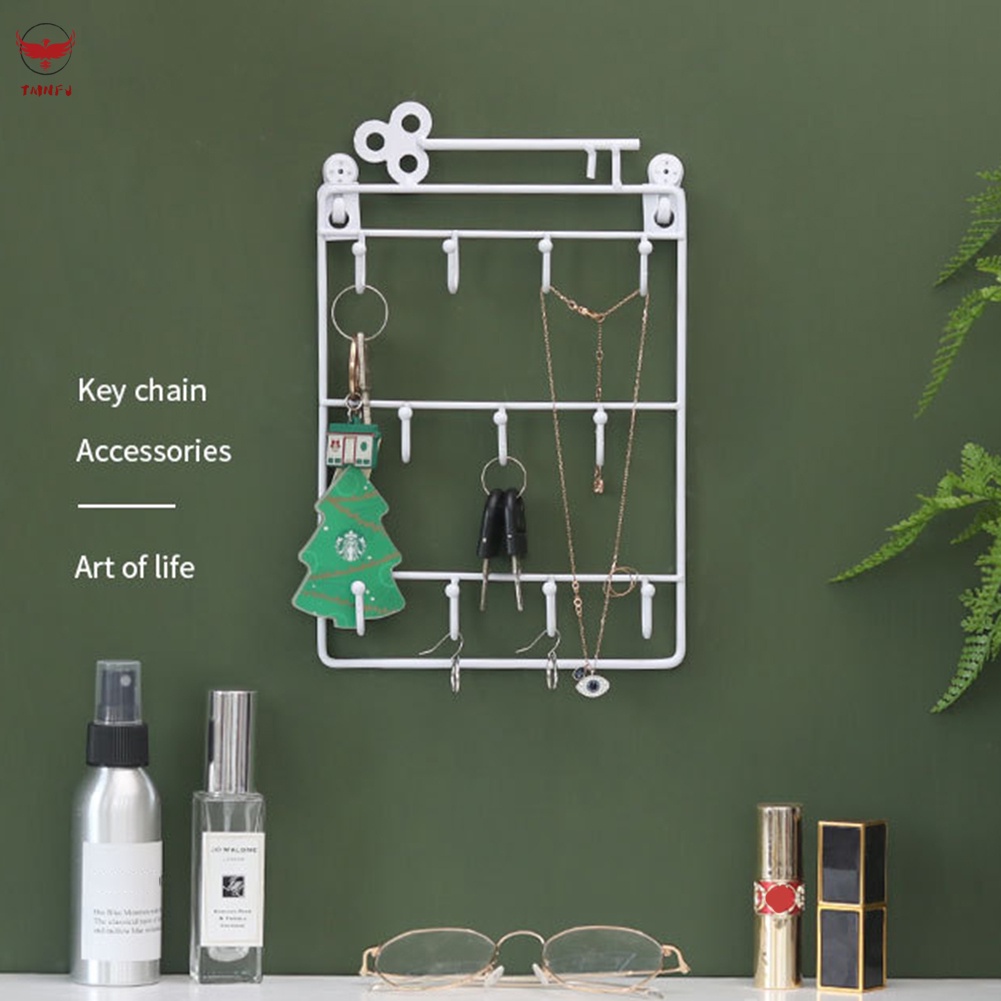 Giá Treo Chìa Khóa 11 Móc Bằng Sắt Gắn Tường Tiết Kiệm Không Gian Giá Đỡ