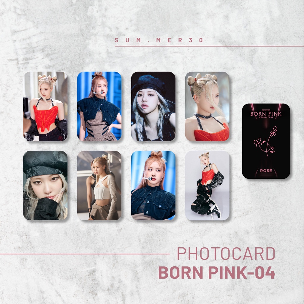 Sum.mer30 -  Set 8 card bo góc Blackpink BornPink Pink Venom mới nhất