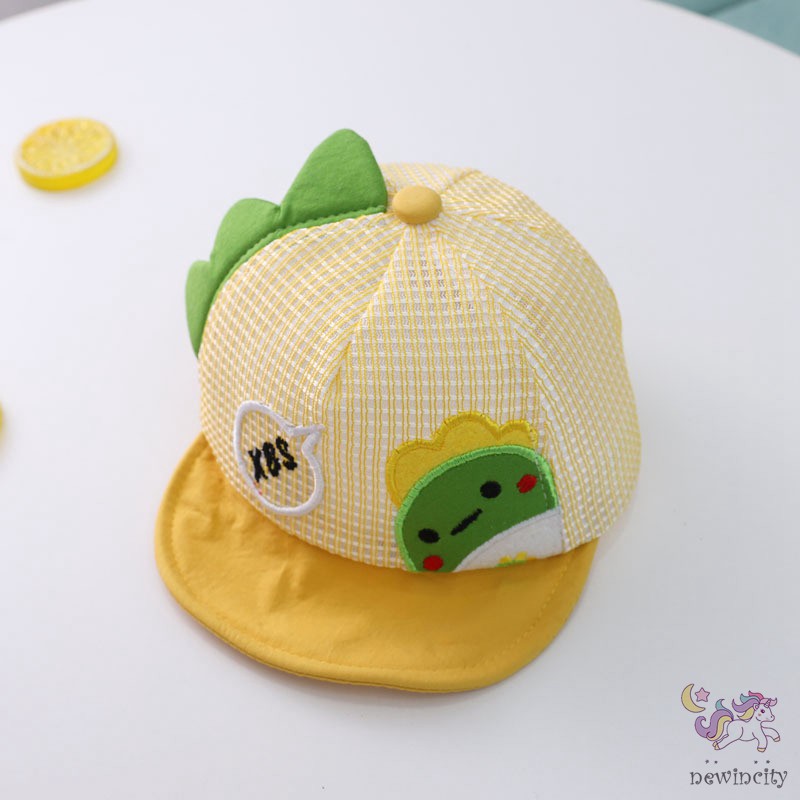 Mũ lưỡi trai thêu họa tiết khủng long dễ thương cho trẻ em