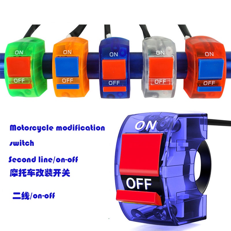 1 Công Tắc Nút Nhấn / Tắt Đèn Pha LED Phá Sương Mù Gắn Tay Lái Xe Máy