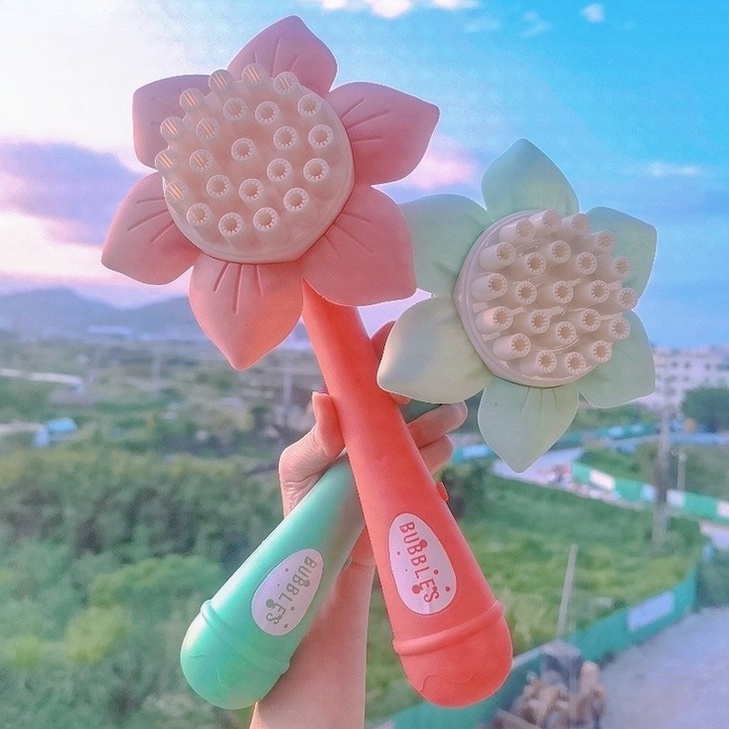 Súng bắn bong bóng xà phòng 23 nòng, hoa hướng dương Đồ chơi Máy bong bóng, Đồ chơi thổi bong bóng điện,đồ chơi trẻ em siêu HOT