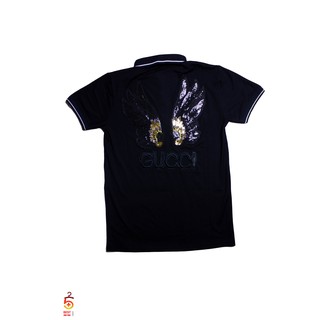 Áo thun đen có cổ Gucci cao cấp