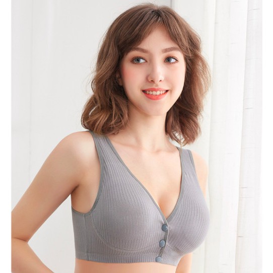 Áo ngực cho con bú có cúc bấm chất sợi tre cotton thông hơi cao cấp AL13 Tutimommy