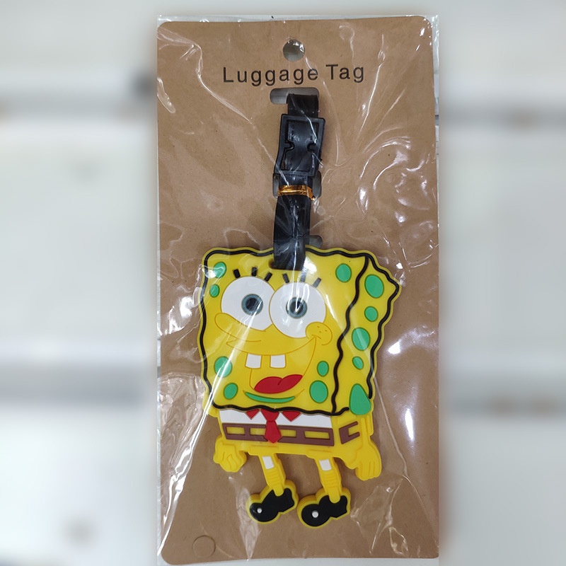 Thẻ  hành lý vali tag  hành lý Thẻ vali đánh dấu  du lịch Phim hoạt hình bé đầu lớn hình dạngPVC mềm
