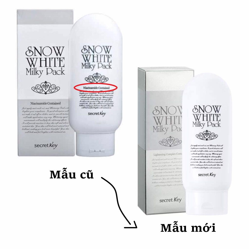 Kem Ủ Trắng Da SECRET KEY Snow White Milky Pack 200ml