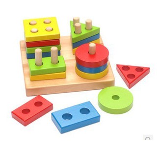 Đồ chơi gỗ Winwintoys 69052 - Bốn hình cơ bản