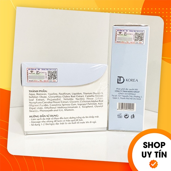 [Chính hãng] Combo Trang Nemo Kem Face Dưỡng Da Đa Tầng TD Korea + Serum Phục Hồi Da + Peel Da Vi Tảo